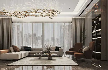 Living Room image for: Apartment - 1 Bedroom - 2 Bathrooms for sale in MBL Royal - Jumeirah Lake Towers - Dubai, Image 1