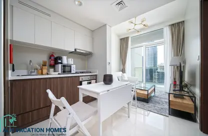 Kitchen image for: Apartment - 1 Bedroom - 1 Bathroom for rent in Reva Residences - Business Bay - Dubai, Image 1