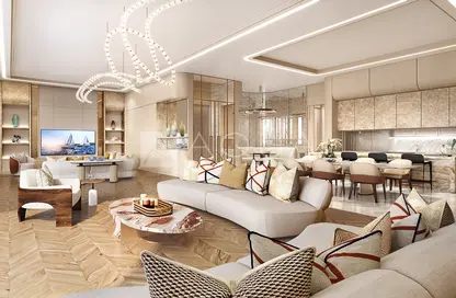 Living / Dining Room image for: Penthouse - 3 Bedrooms - 5 Bathrooms for sale in Casa Canal - Al Wasl - Dubai, Image 1