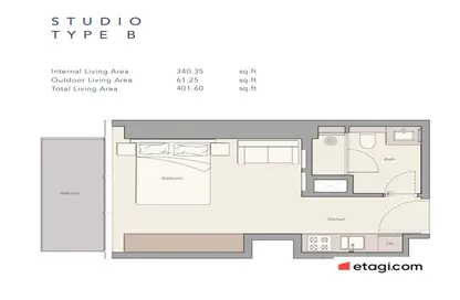 Apartment - Studio - 1 Bathroom for sale in Upper House West - Upper House - Jumeirah Lake Towers - Dubai