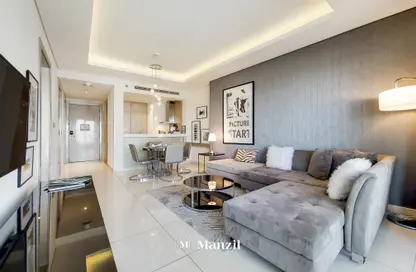 Living / Dining Room image for: Apartment - 1 Bedroom - 1 Bathroom for rent in Tower D - DAMAC Towers by Paramount - Business Bay - Dubai, Image 1