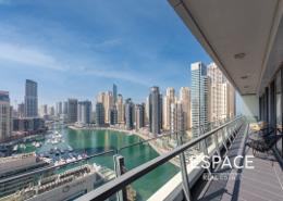 Balcony image for: Apartment - 3 bedrooms - 4 bathrooms for sale in Silverene Tower A - Silverene - Dubai Marina - Dubai, Image 1