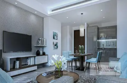 Living / Dining Room image for: Apartment - 1 Bedroom - 1 Bathroom for sale in The Crest - Sobha Hartland - Mohammed Bin Rashid City - Dubai, Image 1