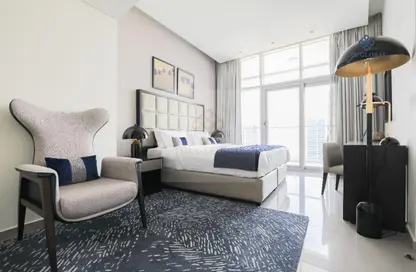 Room / Bedroom image for: Apartment - 1 Bedroom - 2 Bathrooms for rent in DAMAC Majestine - Business Bay - Dubai, Image 1