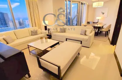 Living / Dining Room image for: Apartment - 3 Bedrooms - 3 Bathrooms for rent in The Address Sky View Tower 1 - The Address Sky View Towers - Downtown Dubai - Dubai, Image 1