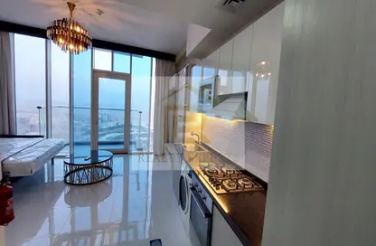 Kitchen image for: Apartment - 1 Bathroom for rent in Miraclz Tower by Danube - Arjan - Dubai, Image 1
