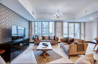 Living Room image for: Apartment - 2 Bedrooms - 2 Bathrooms for rent in Al Majara 1 - Al Majara - Dubai Marina - Dubai, Image 1