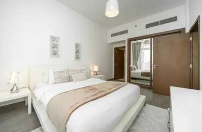 Room / Bedroom image for: Apartment - 1 Bedroom - 1 Bathroom for rent in Hameni Tower - Jumeirah Village Circle - Dubai, Image 1