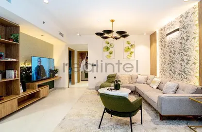صورة لـ غرفة المعيشة شقة - غرفة نوم - 2 حمامات للبيع في برج العافية الهادئ من WELLCUBE - مثلث قرية الجميرا - دبي ، صورة رقم 1