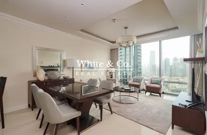 Living / Dining Room image for: Apartment - 1 Bedroom - 2 Bathrooms for rent in The Address Residence Fountain Views 2 - The Address Residence Fountain Views - Downtown Dubai - Dubai, Image 1