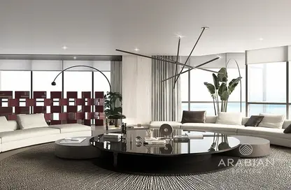 Living Room image for: Apartment - 4 Bedrooms - 5 Bathrooms for sale in Al Fattan Marine Tower - Al Fattan Marine Towers - Jumeirah Beach Residence - Dubai, Image 1