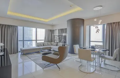 Living / Dining Room image for: Apartment - 2 Bedrooms - 2 Bathrooms for rent in DAMAC Towers by Paramount - Business Bay - Dubai, Image 1