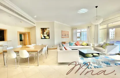 Apartment - 3 Bedrooms - 4 Bathrooms for rent in Al Das - Shoreline Apartments - Palm Jumeirah - Dubai