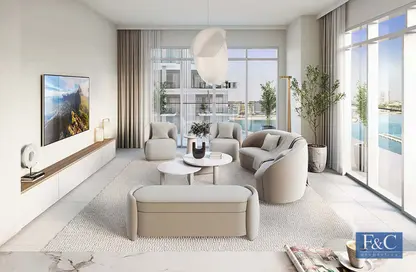 Living Room image for: Apartment - 2 Bedrooms - 3 Bathrooms for sale in Beach Mansion - EMAAR Beachfront - Dubai Harbour - Dubai, Image 1