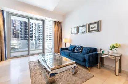 Living Room image for: Apartment - 1 Bedroom - 2 Bathrooms for rent in Trident Grand Residence - Dubai Marina - Dubai, Image 1