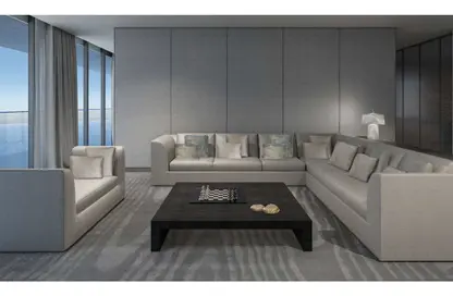 Living Room image for: Apartment - 4 Bedrooms - 4 Bathrooms for sale in Armani Beach Residences - Palm Jumeirah - Dubai, Image 1
