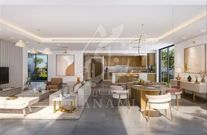 Living Room image for: Townhouse - 3 Bedrooms - 4 Bathrooms for sale in The Magnolias - Yas Acres - Yas Island - Abu Dhabi, Image 1
