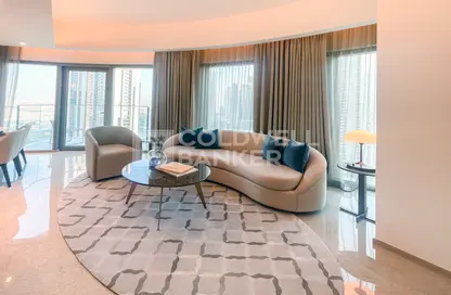 Living Room image for: Apartment - 2 Bedrooms - 2 Bathrooms for sale in Address Harbour Point Tower 2 - Address Harbour Point - Dubai Creek Harbour (The Lagoons) - Dubai, Image 1