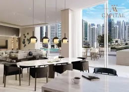 Dining Room image for: Apartment - 1 Bedroom - 2 Bathrooms for sale in Liv Lux - Dubai Marina - Dubai, Image 1