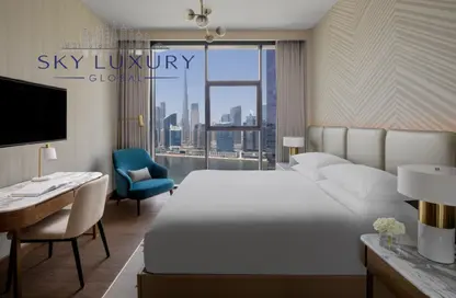 Apartment - Studio - 1 Bathroom for rent in Intercontinental Residences Business Bay - Business Bay - Dubai