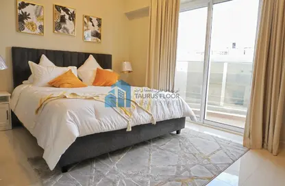Room / Bedroom image for: Apartment - 1 Bedroom - 2 Bathrooms for rent in Hera Tower - Dubai Sports City - Dubai, Image 1