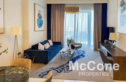 Living / Dining Room image for: Apartment - 2 Bedrooms - 3 Bathrooms for sale in Palm View - Dubai Media City - Dubai, Image 1
