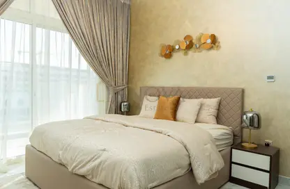 Room / Bedroom image for: Apartment - 1 Bedroom - 2 Bathrooms for rent in Jewelz by Danube - Arjan - Dubai, Image 1