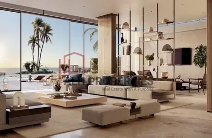 Living Room image for: Apartment - 3 Bedrooms - 5 Bathrooms for sale in Bay Residences - Dubai Islands - Deira - Dubai, Image 1