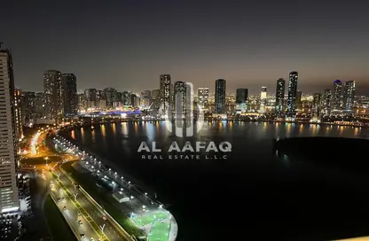 Apartment - 3 Bedrooms - 3 Bathrooms for rent in Beach Tower 1 - Al Khan Lagoon - Al Khan - Sharjah