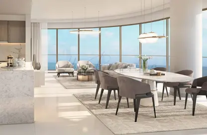 Living / Dining Room image for: Apartment - 2 Bedrooms - 3 Bathrooms for sale in Grand Bleu Tower 1 - EMAAR Beachfront - Dubai Harbour - Dubai, Image 1