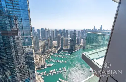 Water View image for: Apartment - 3 Bedrooms - 5 Bathrooms for rent in Damac Heights - Dubai Marina - Dubai, Image 1