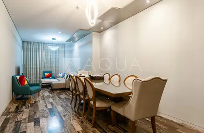 Living / Dining Room image for: Apartment - 3 Bedrooms - 4 Bathrooms for rent in Damac Heights - Dubai Marina - Dubai, Image 1