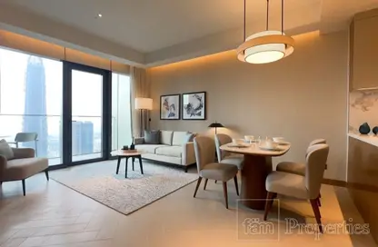 Living / Dining Room image for: Apartment - 1 Bedroom - 2 Bathrooms for rent in The Address Residences Dubai Opera Tower 1 - The Address Residences Dubai Opera - Downtown Dubai - Dubai, Image 1