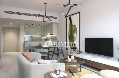 Living Room image for: Apartment - 1 Bedroom - 1 Bathroom for sale in Golf Gate - DAMAC Hills - Dubai, Image 1