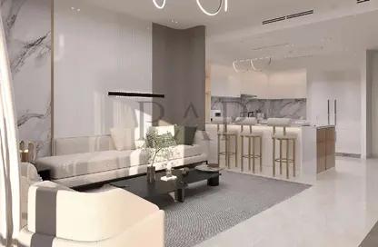 Living Room image for: Apartment - 1 Bedroom - 2 Bathrooms for sale in Binghatti Corner - Jumeirah Village Circle - Dubai, Image 1