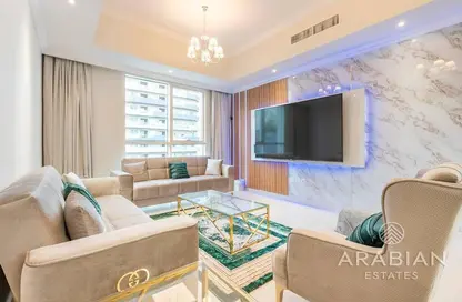 Living Room image for: Apartment - 1 Bedroom - 2 Bathrooms for rent in Dunya Tower - Burj Khalifa Area - Downtown Dubai - Dubai, Image 1