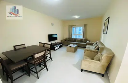 Living / Dining Room image for: Apartment - 2 Bedrooms - 1 Bathroom for rent in Al Taawun - Sharjah, Image 1