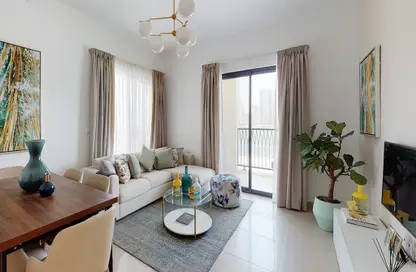 Living / Dining Room image for: Apartment - 3 Bedrooms - 4 Bathrooms for sale in Sahab Residences - Maryam Island - Sharjah, Image 1