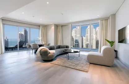 Living Room image for: Apartment - 2 Bedrooms - 3 Bathrooms for sale in Marina Star - Dubai Marina - Dubai, Image 1