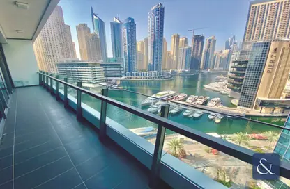 Balcony image for: Apartment - 2 Bedrooms - 3 Bathrooms for rent in Silverene Tower A - Silverene - Dubai Marina - Dubai, Image 1