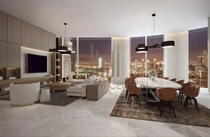 Living / Dining Room image for: Penthouse - 4 Bedrooms - 4 Bathrooms for sale in IL Primo - Opera District - Downtown Dubai - Dubai, Image 1