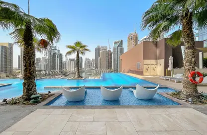 Pool image for: Apartment - 1 Bedroom - 1 Bathroom for rent in Marina Gate 1 - Marina Gate - Dubai Marina - Dubai, Image 1