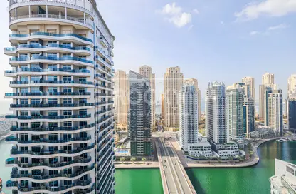 Outdoor Building image for: Apartment - 2 Bedrooms - 3 Bathrooms for rent in Zumurud Tower - Dubai Marina - Dubai, Image 1