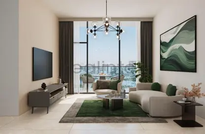 Living Room image for: Apartment - 1 Bedroom - 2 Bathrooms for sale in Sapphire 32 - Jumeirah Village Circle - Dubai, Image 1
