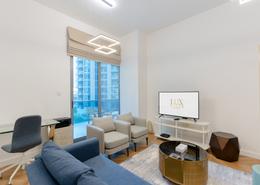 Living Room image for: Apartment - 1 bedroom - 1 bathroom for rent in Azure - Dubai Marina - Dubai, Image 1