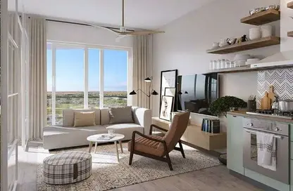 Living Room image for: Apartment - 1 Bedroom - 2 Bathrooms for sale in Golfville - Dubai Hills Estate - Dubai, Image 1
