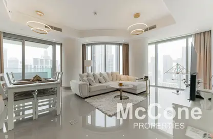 Living / Dining Room image for: Apartment - 2 Bedrooms - 2 Bathrooms for sale in Opera Grand - Burj Khalifa Area - Downtown Dubai - Dubai, Image 1