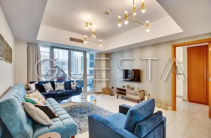 شقة - غرفة نوم - 1 حمام للايجار في A - برج الأمواج - برج الأمواج - دبي مارينا - دبي