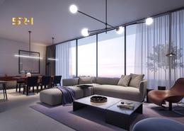 Living / Dining Room image for: Apartment - 1 bedroom - 2 bathrooms for sale in Nasaq - Aljada - Sharjah, Image 1