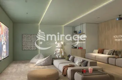 Living Room image for: Apartment - 1 Bathroom for sale in Gardenia Bay - Yas Island - Abu Dhabi, Image 1